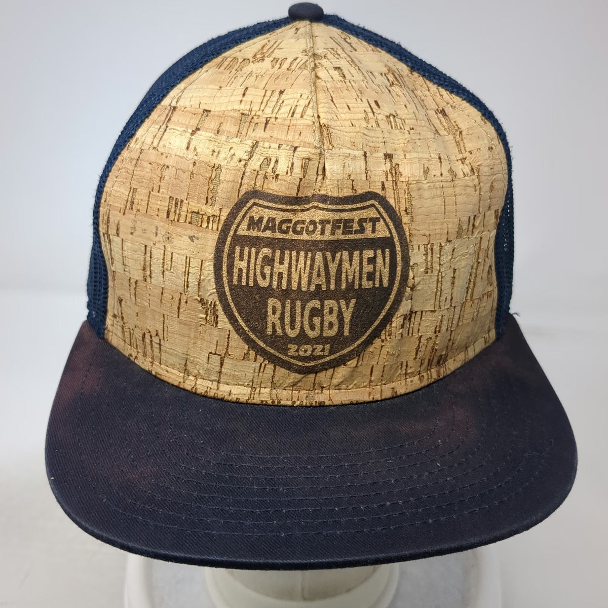 Otto Trucker Hat Blue Beige One Size Cork Highwaymen Rugby Maggotfest 2021