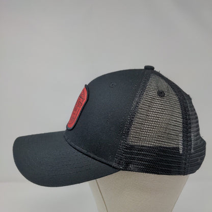 Drink Up Beer Run Patch Snapback Trucker Hat Black OSFM Mesh Back