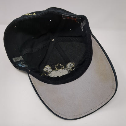 Miami Ink Skull Fitted Hat Black OSFM Embroidered Vent Holes Anoma