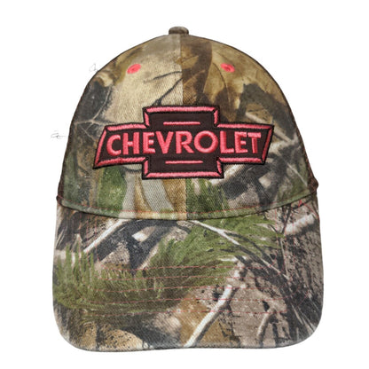 Chevrolet Strapback Mesh Back Trucker Hat Camo OSFM Embroidered