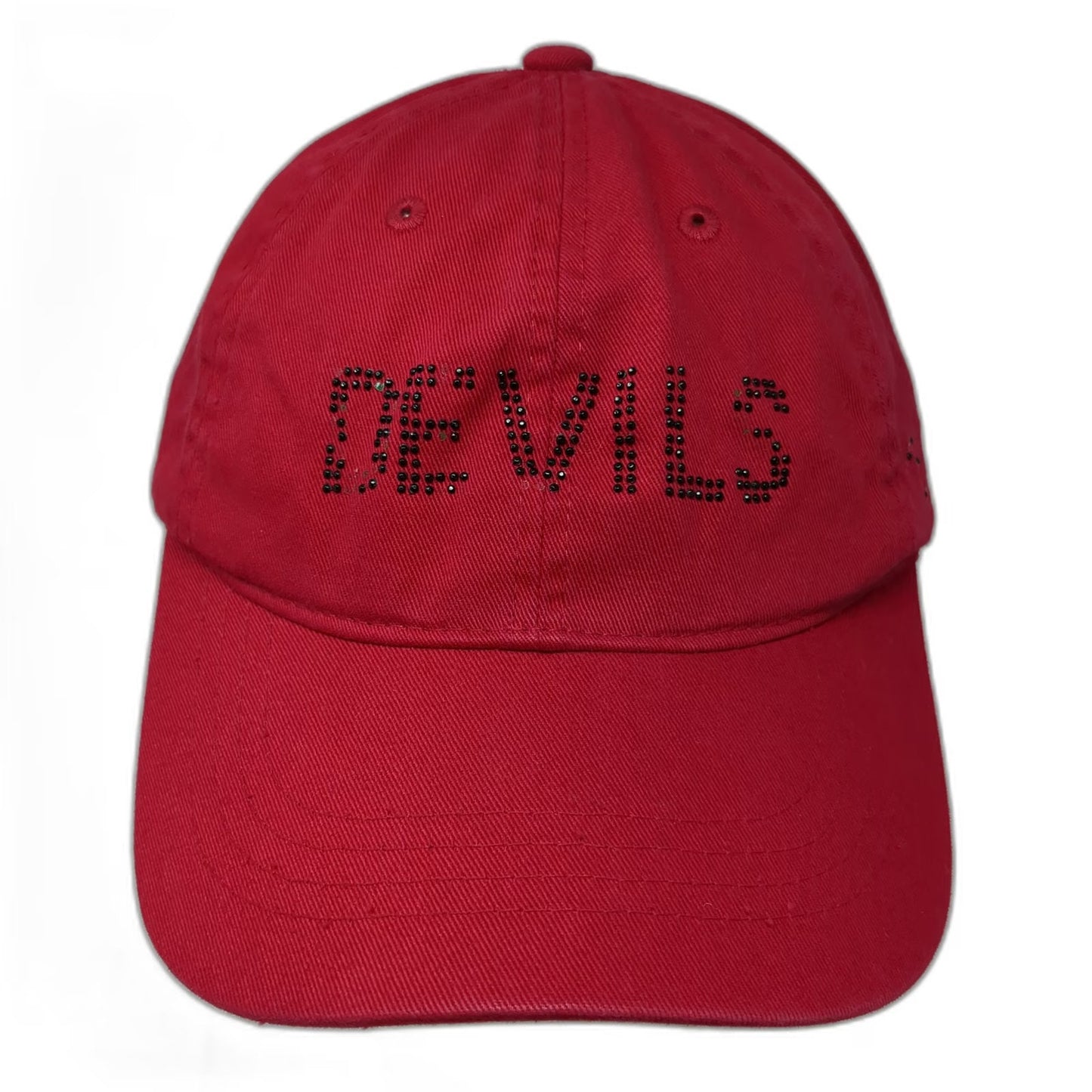 Zephyr New Jersey Devils NHL Red One Size Rhinestone Cotton Slideback Hat Cap