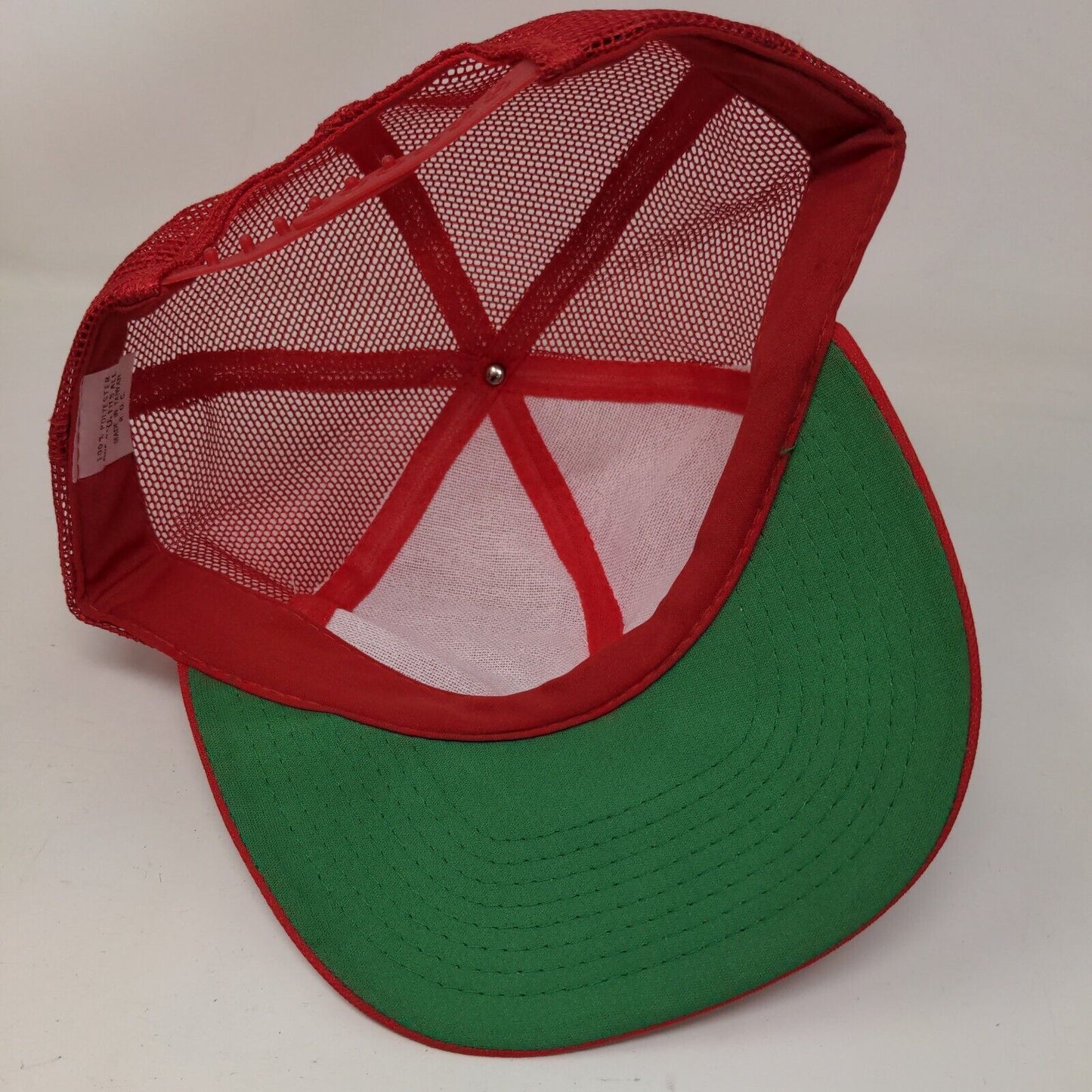 Unbranded Snapback Trucker Hat Red OSFA Adjustable Mesh Back Blank Polyester