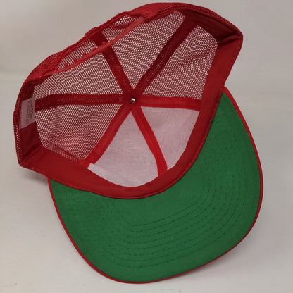 Unbranded Snapback Trucker Hat Red OSFA Adjustable Mesh Back Blank Polyester