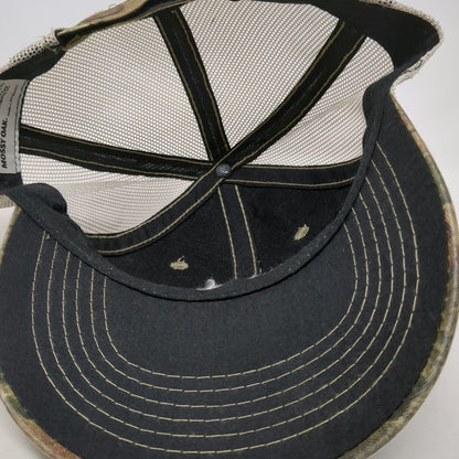 Mossy Oak Baseball Cap Green One Size Camo Mesh Back Strapback Embroidered Hat