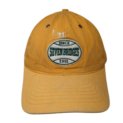 Seven Bridges Since 1991 Slideback Hat Orange OS Adjustable 6 Panel Legendary