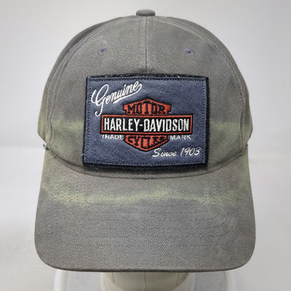 Harley-Davidson Baseball Cap Gray One Size Adjustable Genuine Patch Logo Hat