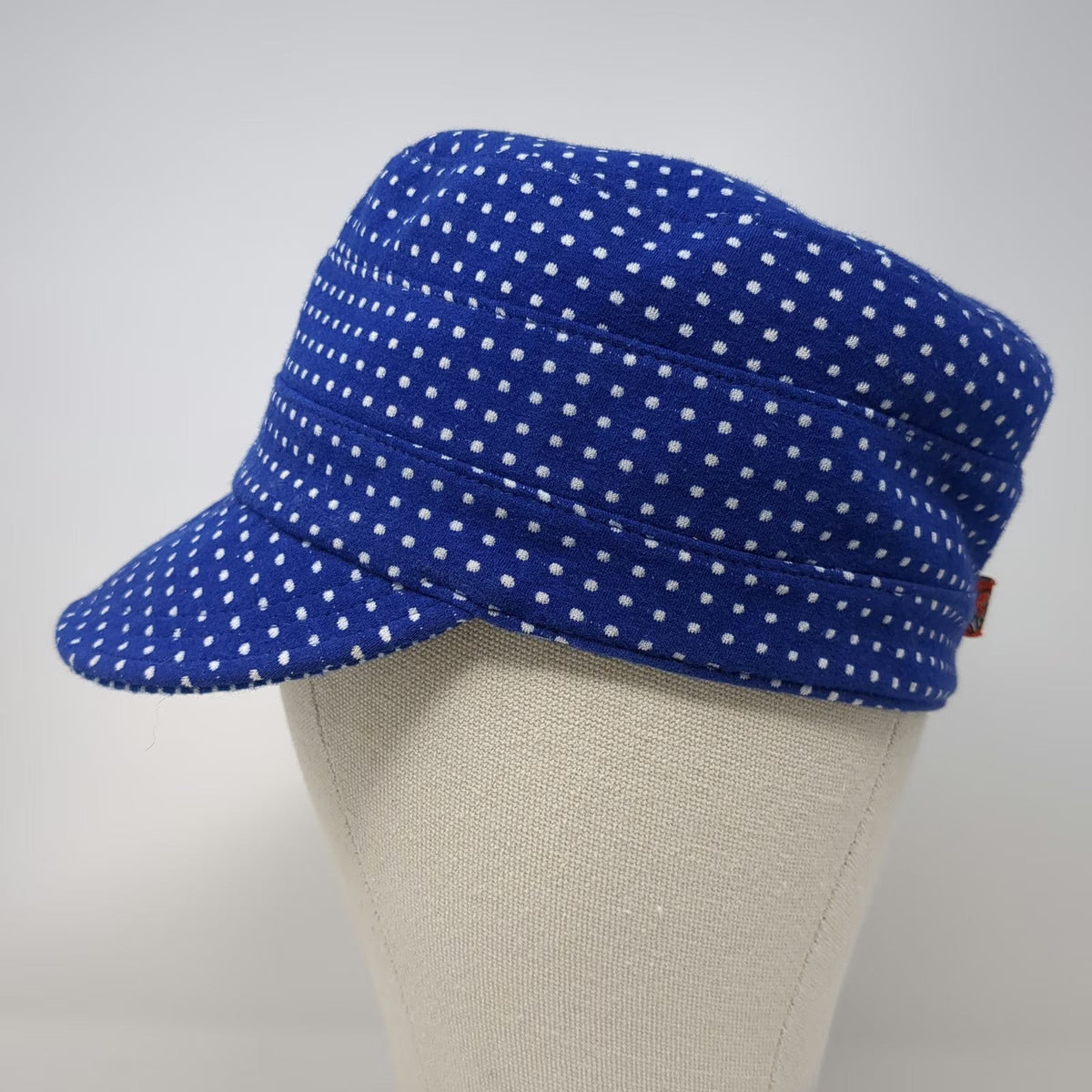 DC Shoes Army Cap Blue One Size Polka Dot Striped Lining Hat
