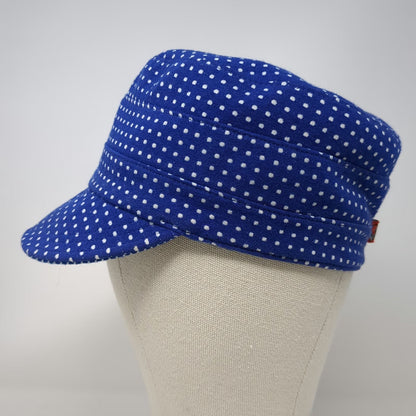 DC Shoes Army Cap Blue One Size Polka Dot Striped Lining Hat