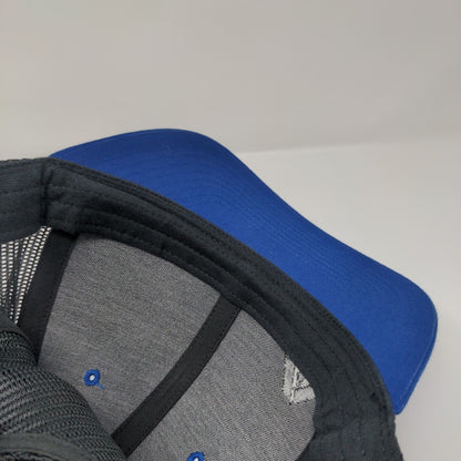 Richardson Snapback Trucker Hat Blue One Size Adjustable Embroidered Mesh Back