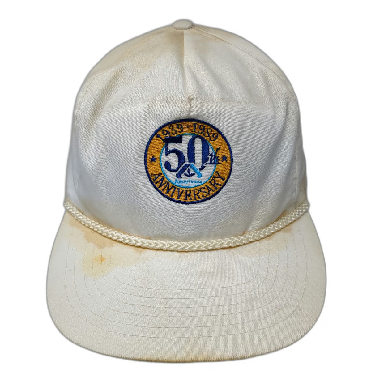Corporate I.D. 5 Panel White One Size Albertsons 50th Anniversary Rope Hat