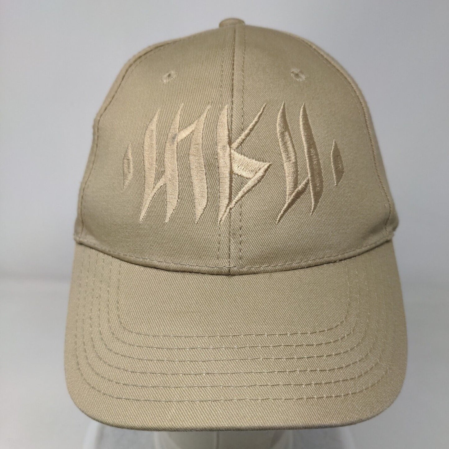 Unbranded Slideback Hat Tan OSFM Embroidered Adjustable Vent Holes