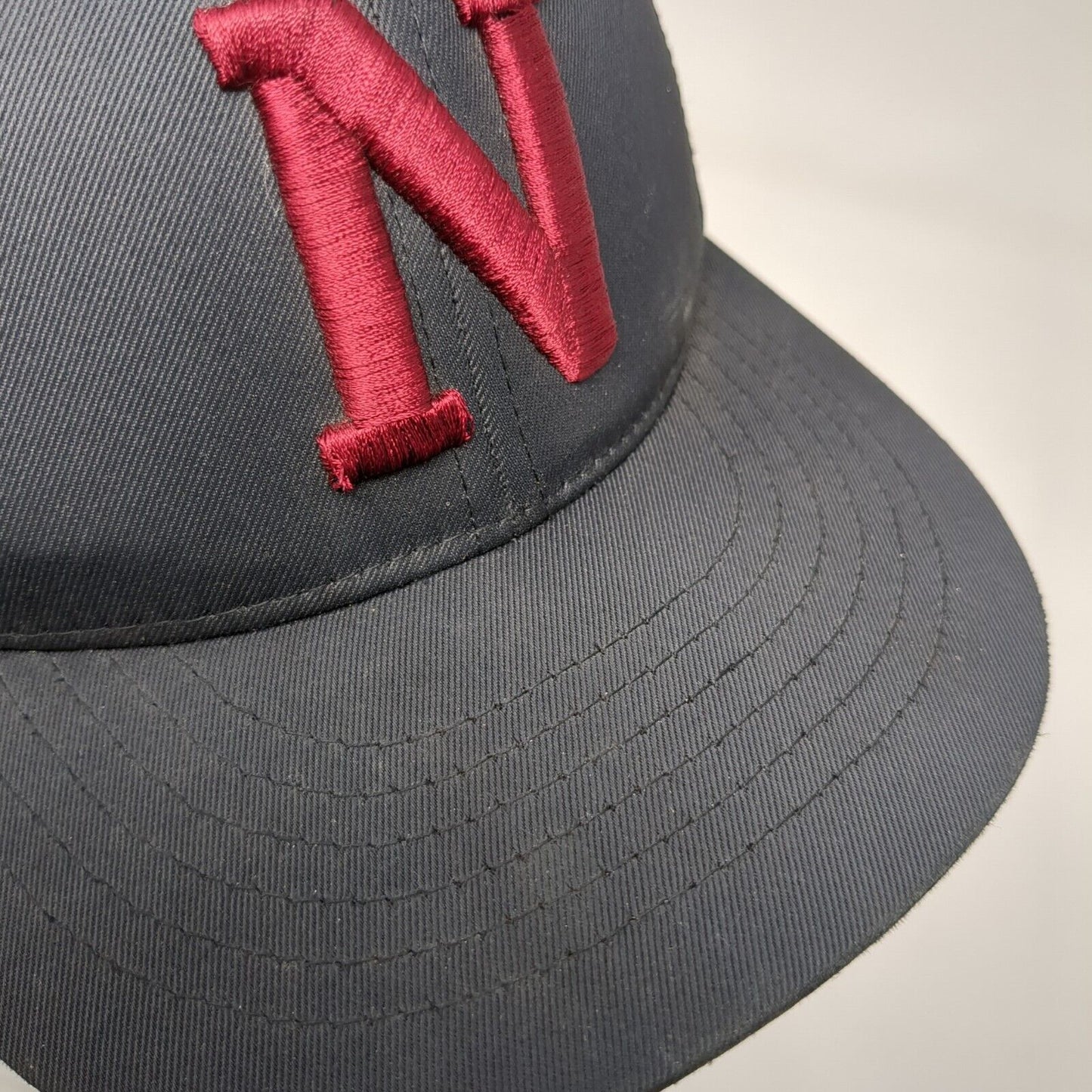 Letter N Fitted Hat Black XS Embroidered Flexfit Pacific Headwear