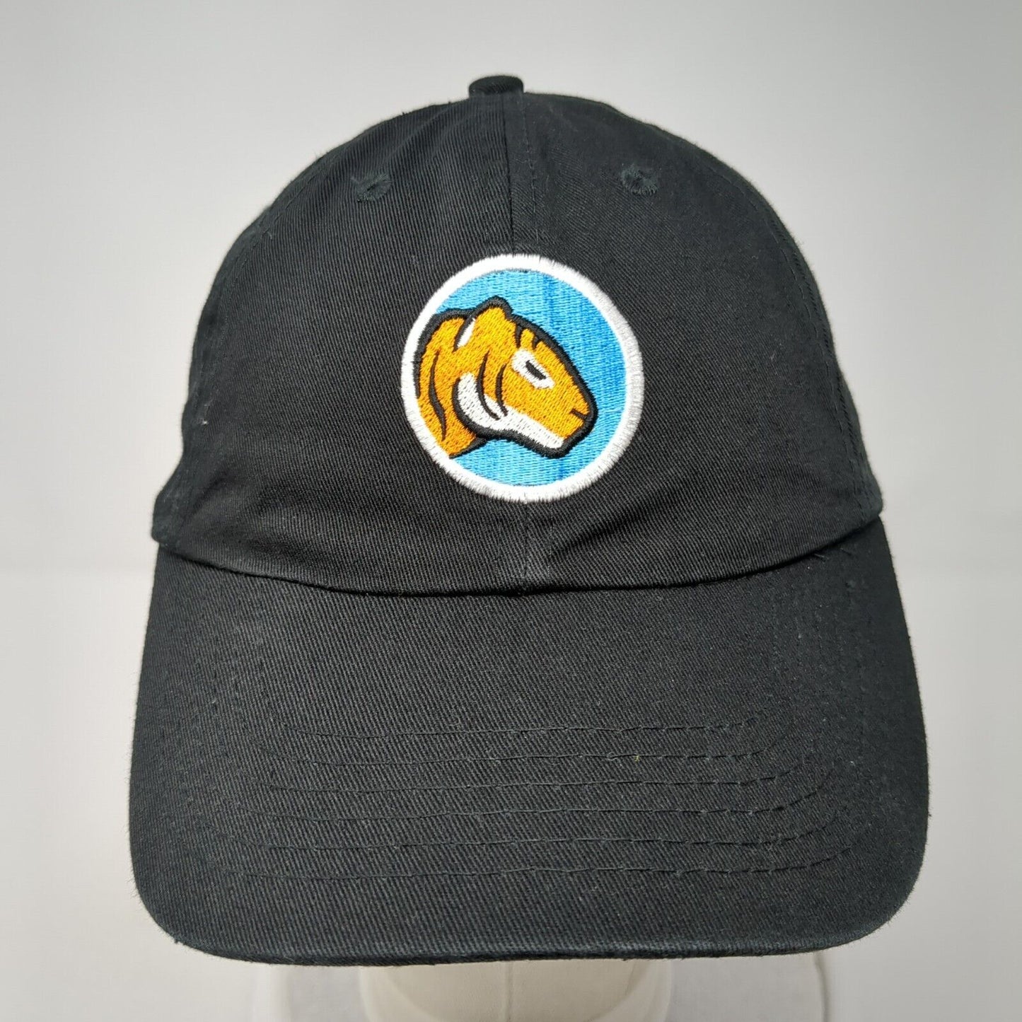 Unbranded Slideback Hat Black One Size Adjustable Embroidered 6 Panel Cotton
