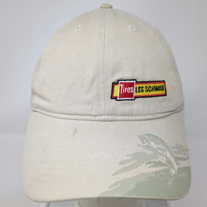 Cap America Les Schwab Tires Fish Hat Beige One Size Baseball Cap Strapback