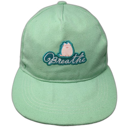 Pusheen 5 Panel Green One Size Breathe Cat Hat Adjustable Slideback Polyester
