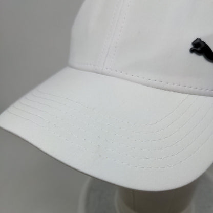 PUMA Stretch Fitted Hat White One Size Solid 6 Panel Vent Holes