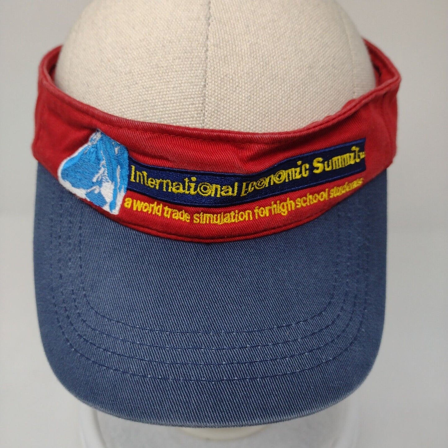 International Economic Summit Strapback Visor Hat Multi OSFA Colorblock