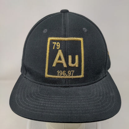 79 Au 196.97 Gold Snapback Hat Black One Size Embroidered Yupoong