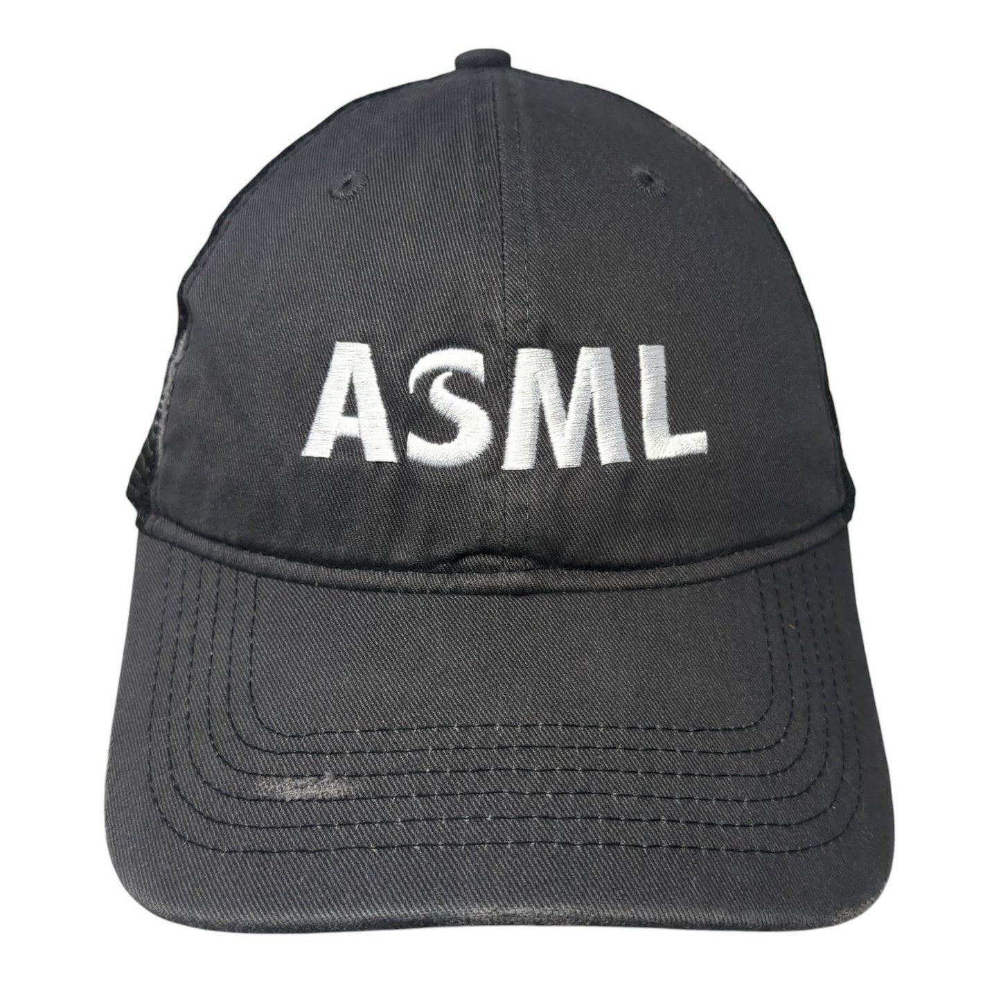 ASML Snapback Mesh Back Trucker Hat Gray One Size Port Authority