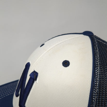 Letter N Fitted Mesh Back Trucker Hat Blue 7 3/8-8 Pacific Headwear