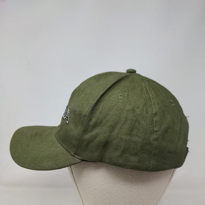 Cuba Strapback Hat Green One Size Embroidered Adjustable 6 Panel