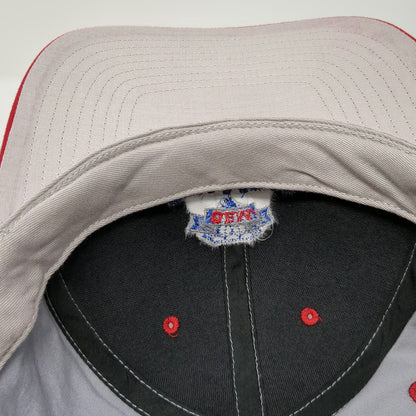 Richardson Snapback Gray Red L Gem Meat Packing Co Cotton Poly Two Tone Hat