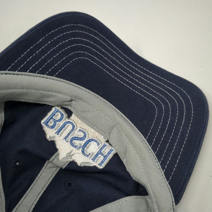 Busch Light Snapback Blue Gray Hat One Size Embroidered Logo Contrast Stitching