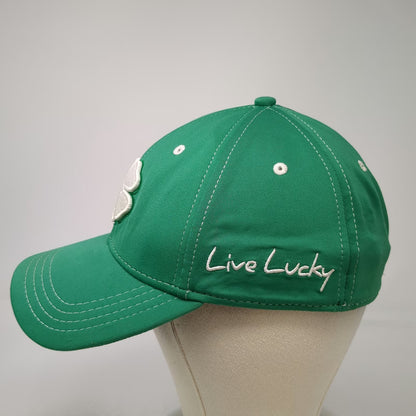 Black Clover Baseball Cap Green M Live Lucky Four Leaf Clover Stretch Fit Hat