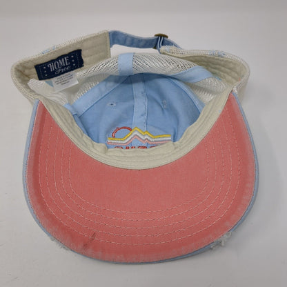 Idaho Slideback Hat Blue One Size Adjustable Distressed Mesh Back Home Free