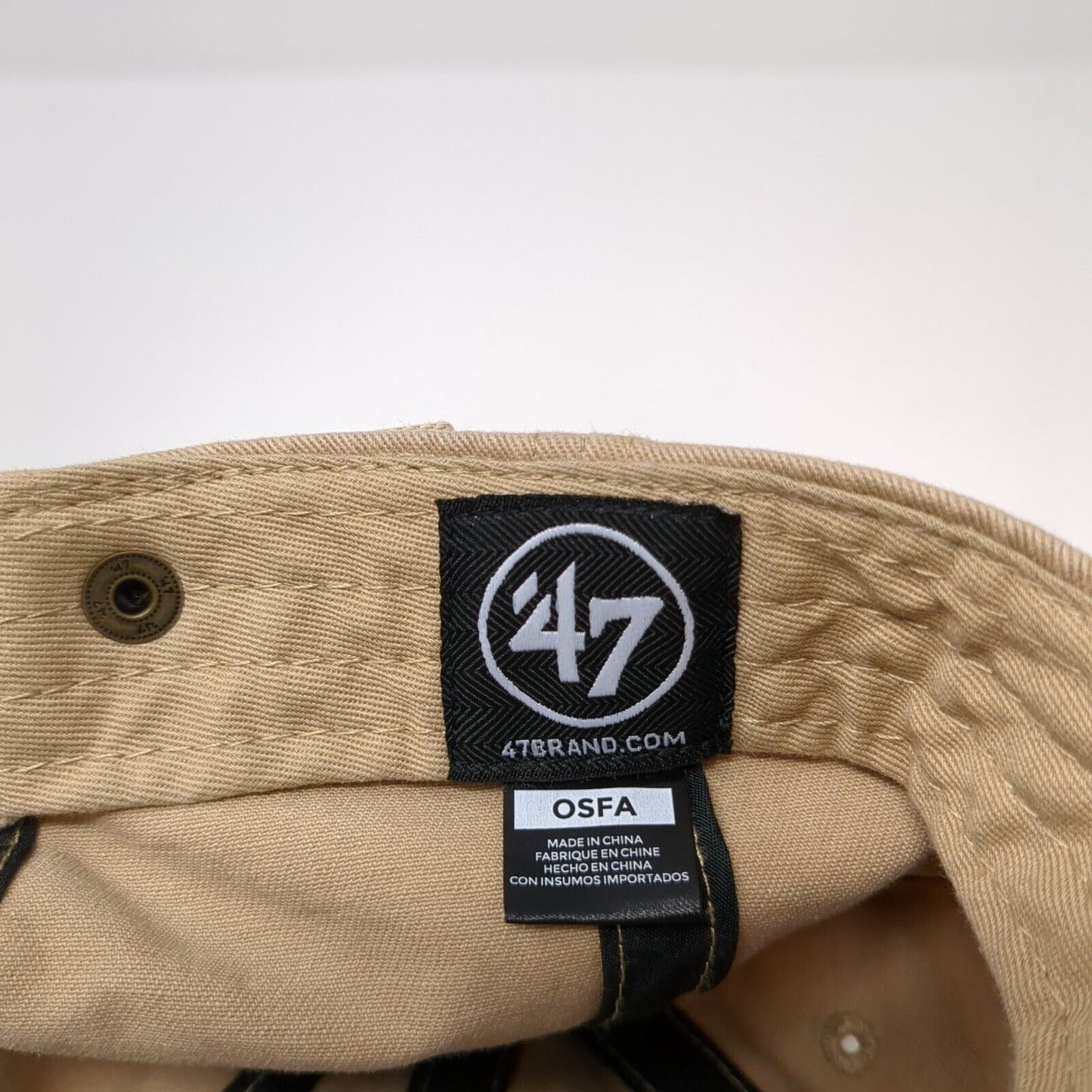 '47 Brand Slideback Hat Tan One Size Adjustable Embroidered 6 Panel