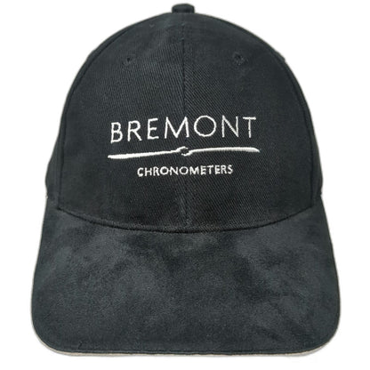 Bremont Baseball Cap Black One Size Suede Brim Embroidered Chronometers Hat