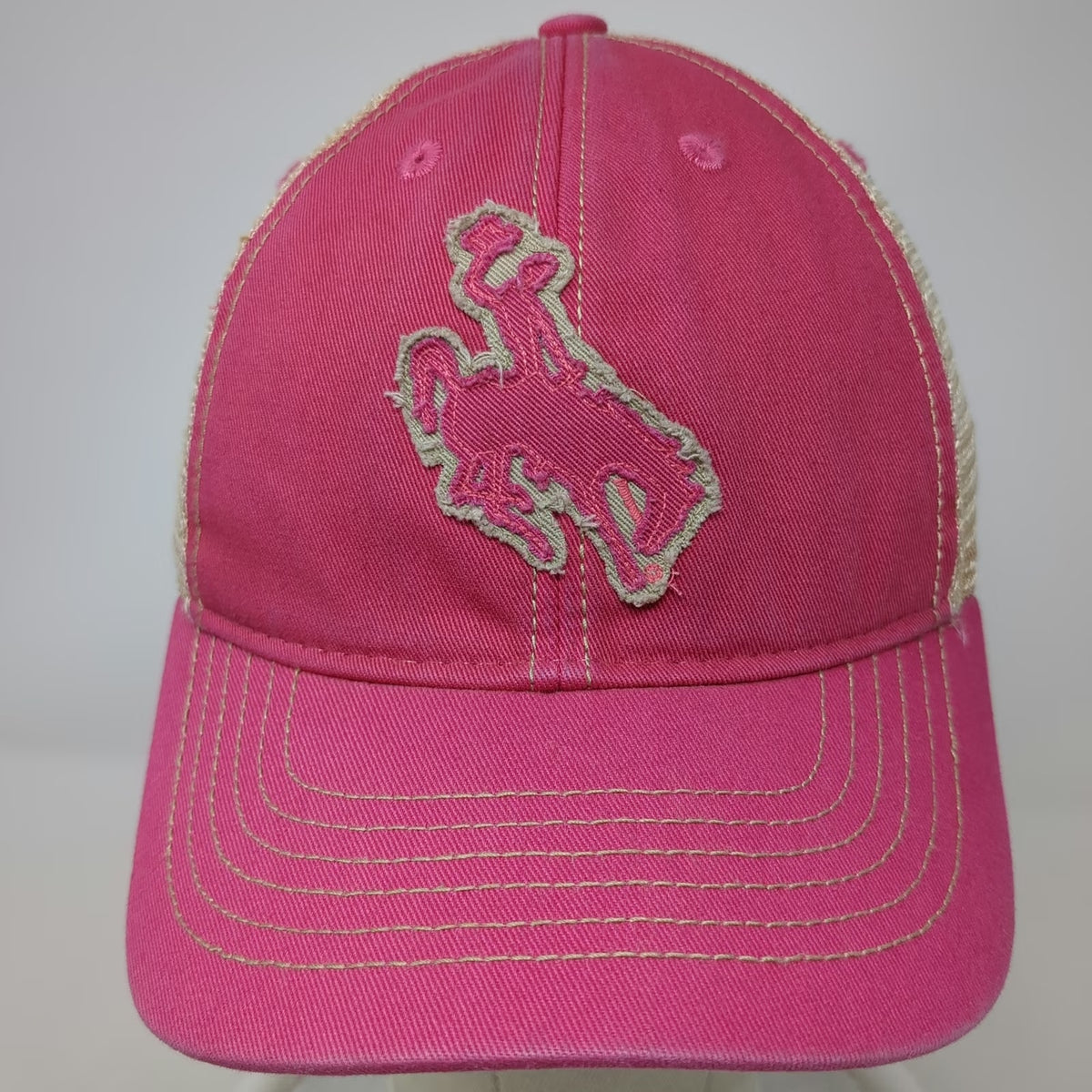 Legacy Trucker Hat Pink One Size Jackson Hole Bucking Horse Snapback Mesh Cap