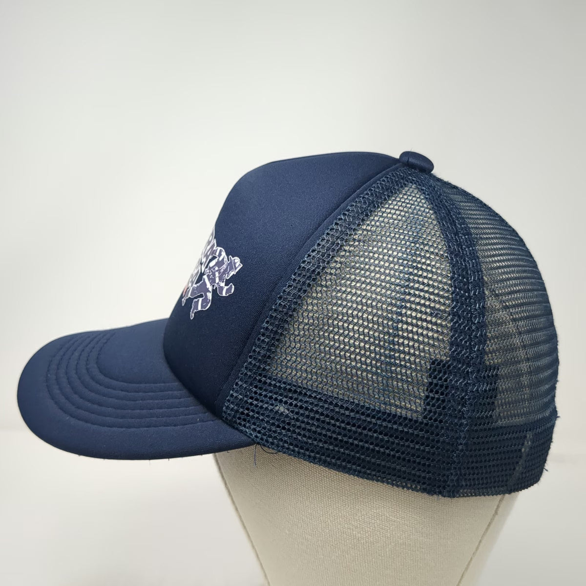 Blue Trucker Hat One Size Mesh Back Firefighter Athletic Race Bomberos