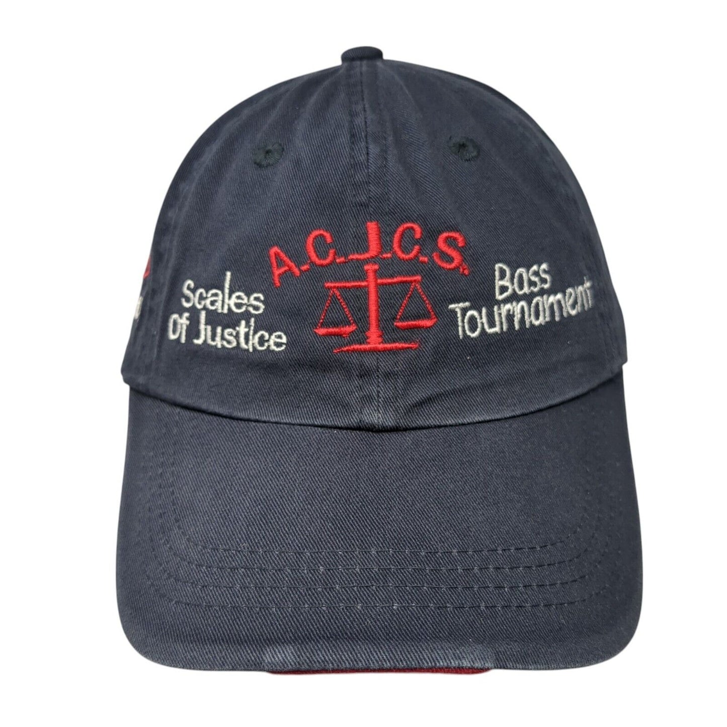 A.C.J.C.S. Scales of Justice Bass Tournament Strapback Hat Blue One Size