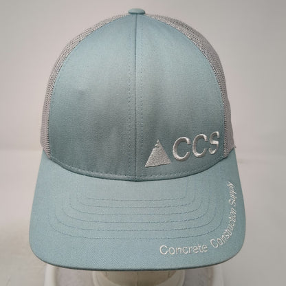 Concrete Construction Supply Blue One Size Trucker Hat Snapback Mesh Logo Rebar