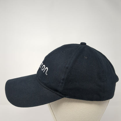 Micron Slideback Hat Black One Size Adjustable Embroidered Promoshop Cotton