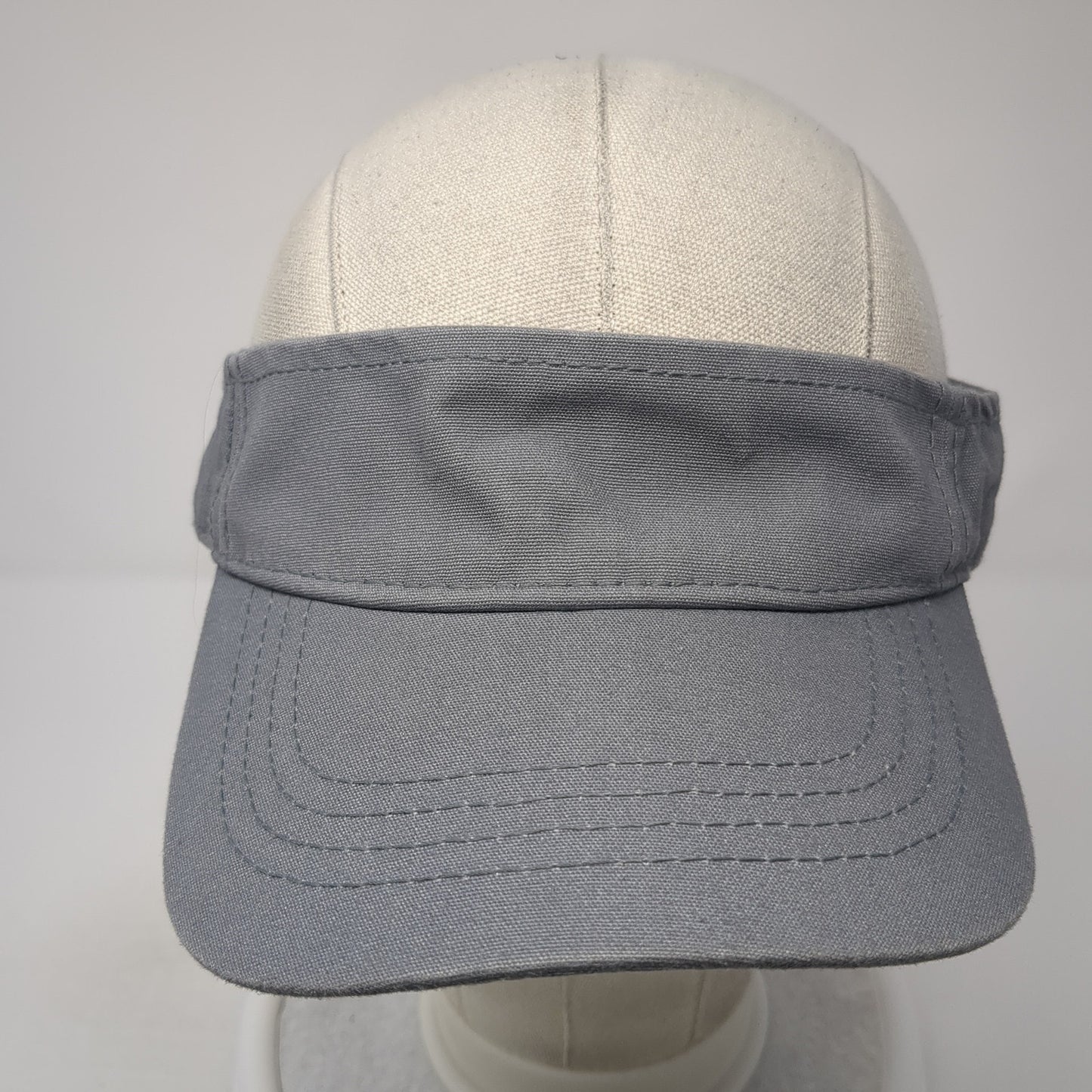 Unbranded Slideback Sun Visor Hat Gray One Size Adjustable Solid Blank