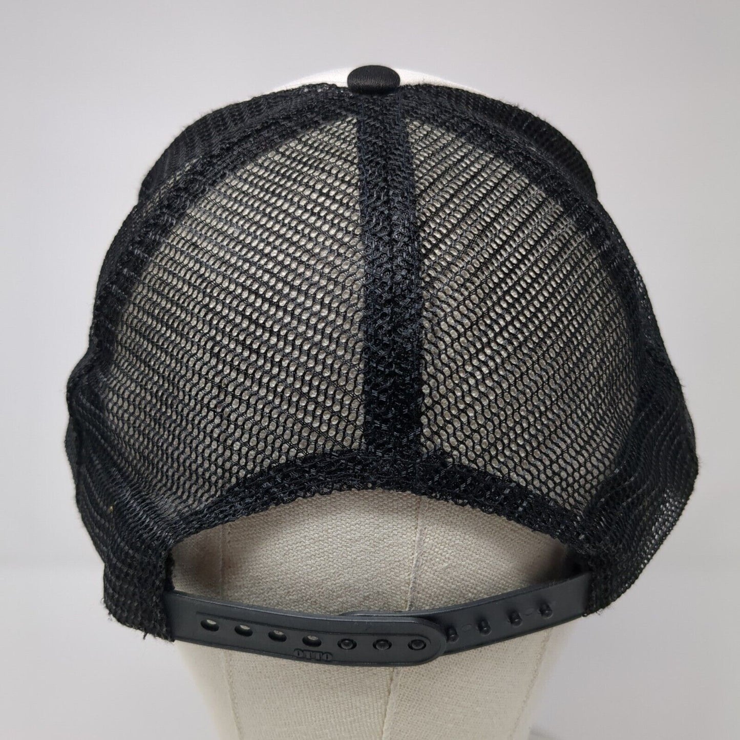 Huntington Beach Snapback Rope Trucker Hat Black One Size Mesh Back