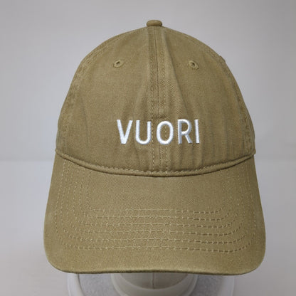 VUORI Baseball Cap Brown One Size Adjustable Embroidered Vented Holes 6 Panel