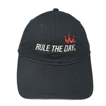 Rule The Day Strapback Hat Black One Size Adjustable Port & Company