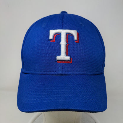 OC Sports Men's Strapback Hat Blue Size OSFM Texas Rangers Embroidered Logo