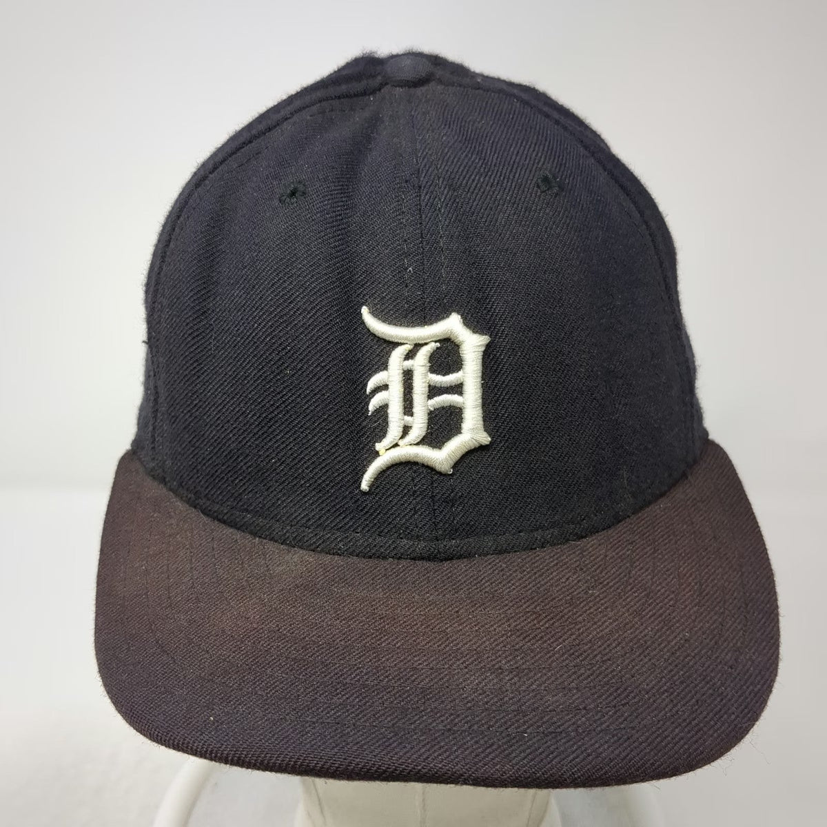 Detroit Tigers MLB New Era Blue Baseball Cap Hat Size 7 1/8 Wool Fitted 59FIFTY
