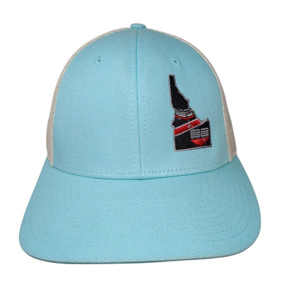 Idaho State Map Mesh Back Trucker Hat Blue M/L Embroidered Richardson