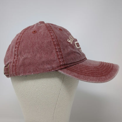 ESY Baseball Cap Red One Size San Antonio Texas EST 1845 Distressed Cotton Hat