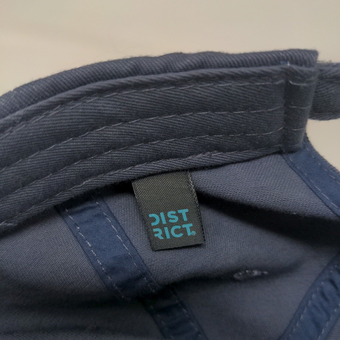 District Men's Slideback Hat Blue Embroidered K Nuggets Logo Distressed Cotton