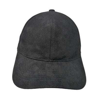 Unbranded Strapback Baseball Cap Black One Size Adjustable 6 Panel Blank