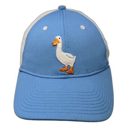 The Game Aflac Duck Mascot Hat Baseball Cap Blue One Size Mesh Back Stretch Fit