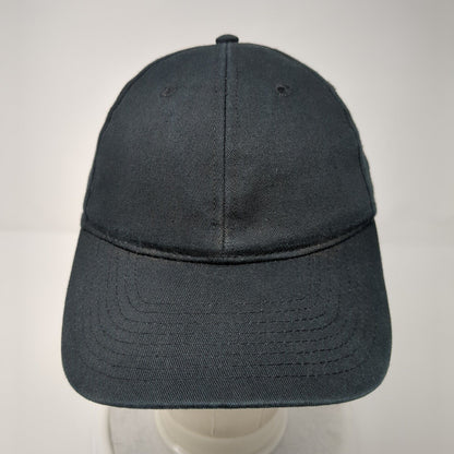 Unbranded Slideback Hat Black One Size Solid Adjustable Blank 6 Panel