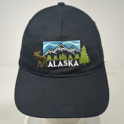 Alaska Shirt Company Snapback Black One Size Embroidered Moose Mountain Hat