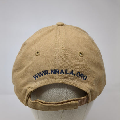 NRA Strapback Hat Tan One Size Institute For Legislative Action 6 Panel